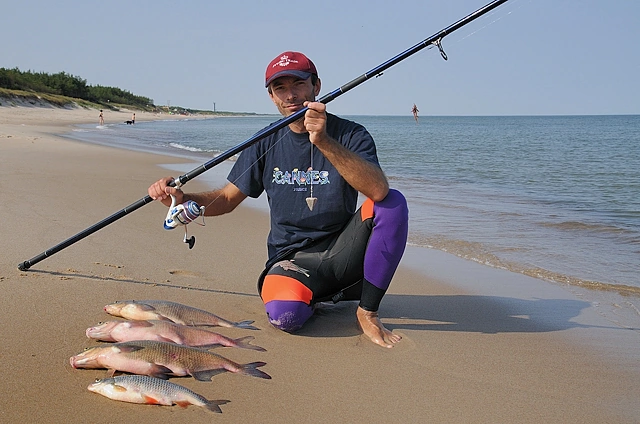 Surfcasting i w bezwietrzne dni potrafi przynieść ciekawe efekty